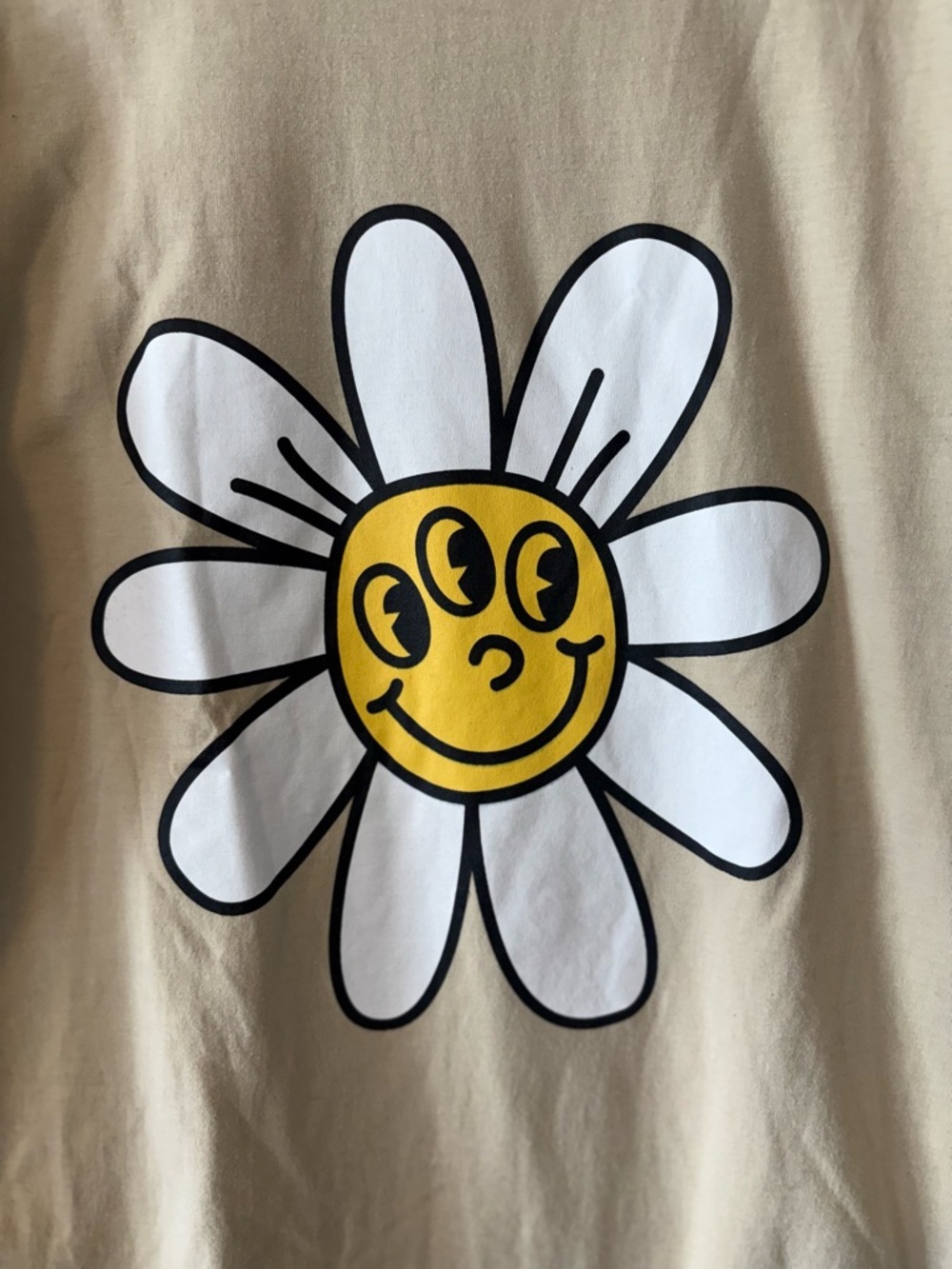 Urban Heritage Tan Daisy Graphic Long Sleeve Tee Mens Medium - Picture 2 of 9